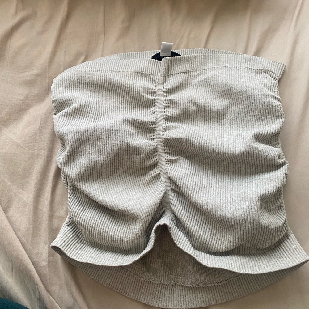 Top shop ruffled strapless top